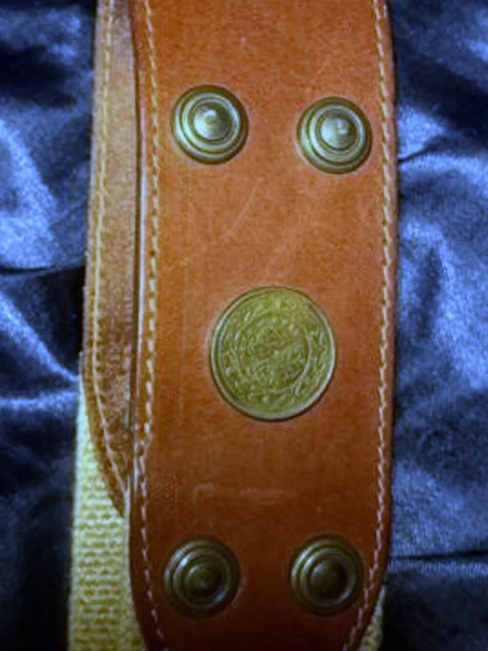 Vintage Ann Taylor Leather Belt Coins Wide S / M